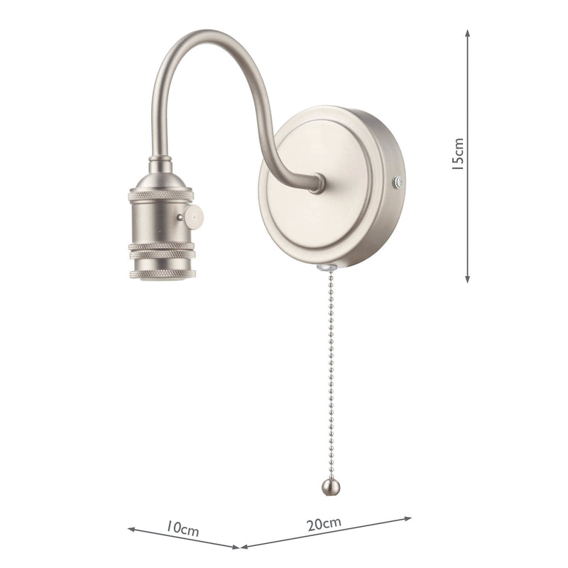 Load image into Gallery viewer, Dar Lighting SPW0761 Accessory 1 Light Wall Light Antique Chrome Bracket Only - 35422

