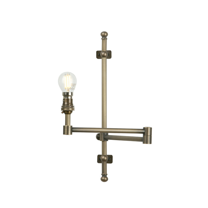 David Hunt Lighting SQU0775 SQUIRE single wall light swivel arm plugged fitting in antique brass
