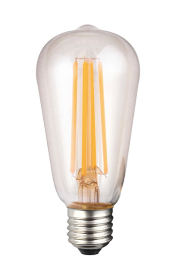 C-Lighting 24904 8w ES - E27 Dimmable LED Rustic Lamp 650 Lumen Clear (2700k)
