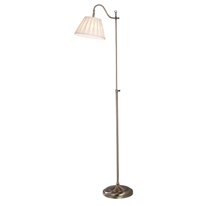 Dar Lighting SUF4975-X Suffolk Floor Lamp Rise & Fall Antique Brass Ca Shade SUF1433 - 15886