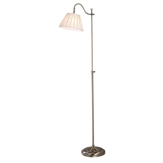 Dar Lighting SUF4975-X Suffolk Floor Lamp Rise & Fall Antique Brass Ca Shade SUF1433 - 15886