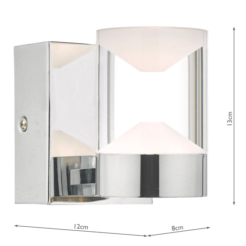 Load image into Gallery viewer, Dar Lighting SUS0750 Susa W/Lt Polished Chrome &amp; Acrylic LED Bathroom IP44 - 35424
