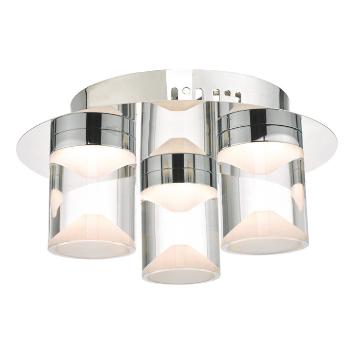 Dar Lighting SUS5350 Susa 3lt Flush Polished Chrome & Acrylic LED Bathroom IP44 - 26517
