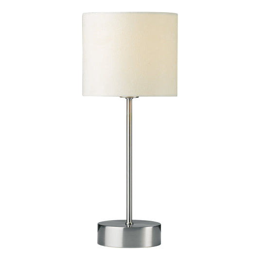 Dar Lighting SUZ4033 Suzie Faux Suede Touch Table Lamp with Cream Shade - 15992