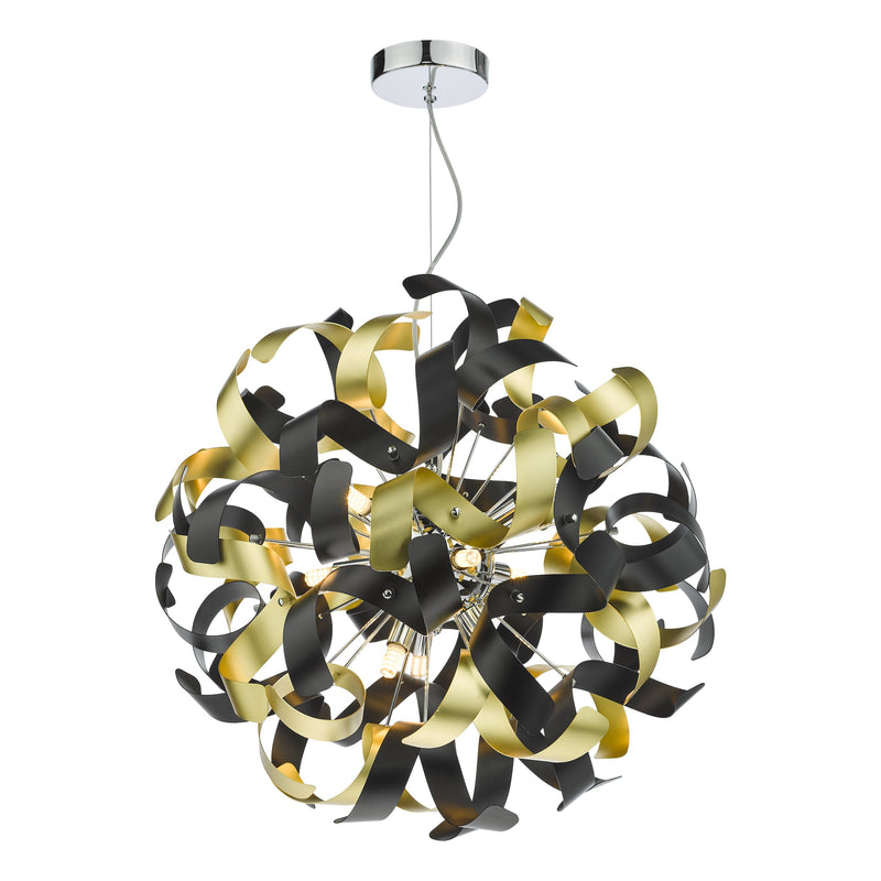 Load image into Gallery viewer, Dar Lighting SWA1350-SP SWASH 9 Light Polished Chrome Suspension Only - 37025
