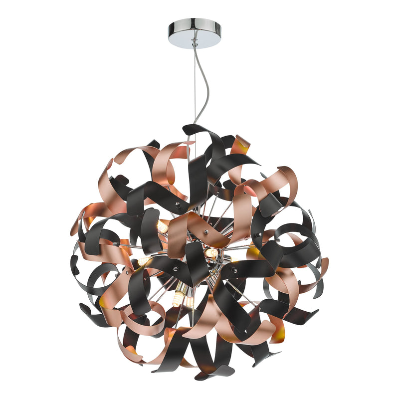 Load image into Gallery viewer, Dar Lighting SWA1350-SP SWASH 9 Light Polished Chrome Suspension Only - 37025
