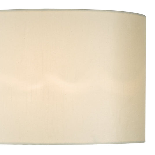 Dar Lighting SYR1633 Syracuse White Faux Silk Oval Shade 40cm - 35431
