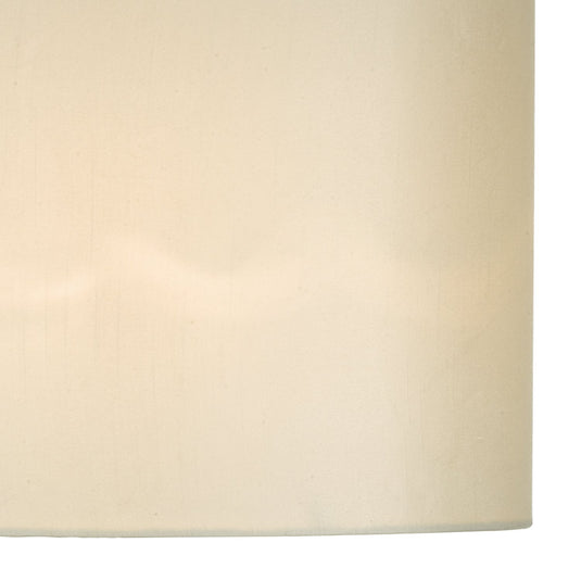 Dar Lighting SYR1633 Syracuse White Faux Silk Oval Shade 40cm - 35431
