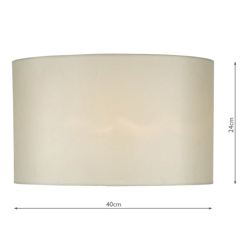 Load image into Gallery viewer, Dar Lighting SYR1633 Syracuse White Faux Silk Oval Shade 40cm - 35431
