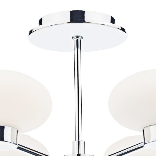 Dar Lighting SYS0650 System 6 Light Semi Flush Polished Chrome - 26404