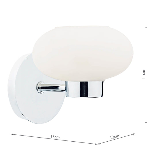 Dar Lighting SYS0750 System Single Wall Bracket Polished Chrome - 35432