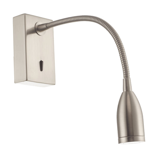 Dar Lighting TAD0746 Tadley Wall Light Satin Nickel LED - 35434