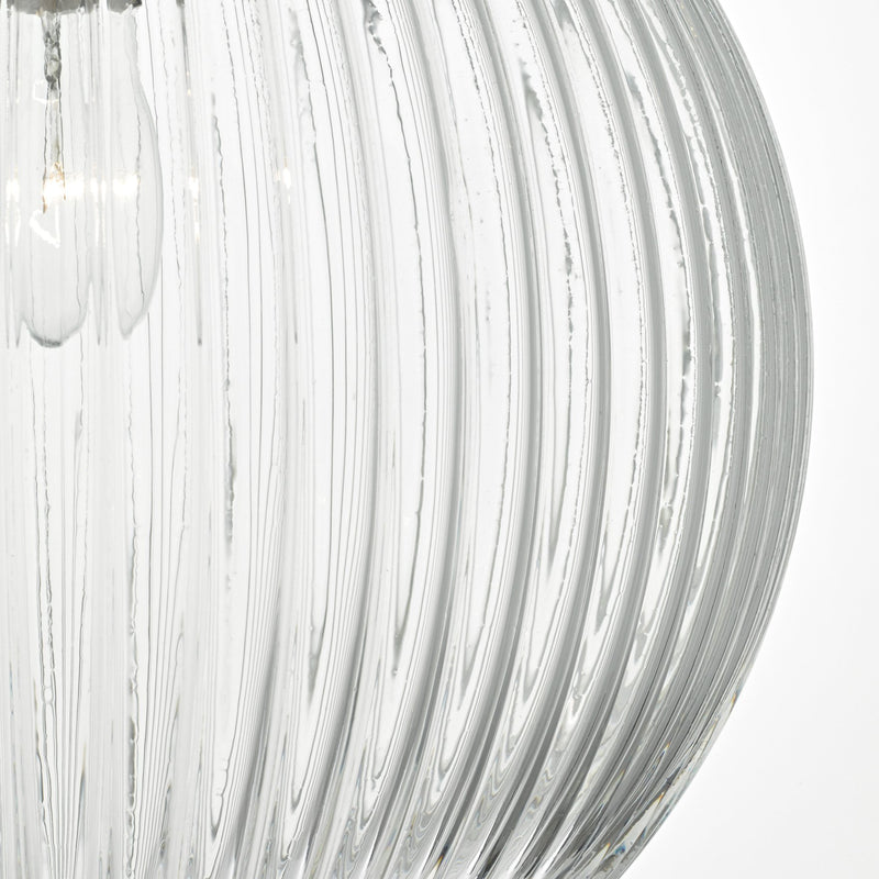 Load image into Gallery viewer, Dar Lighting TAM0138 Tamara 1lt Pendant Satin Nickel &amp; Ribbed Glass - 22634
