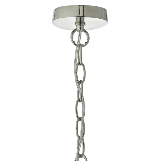 Dar Lighting TAM0138 Tamara 1lt Pendant Satin Nickel & Ribbed Glass - 22634