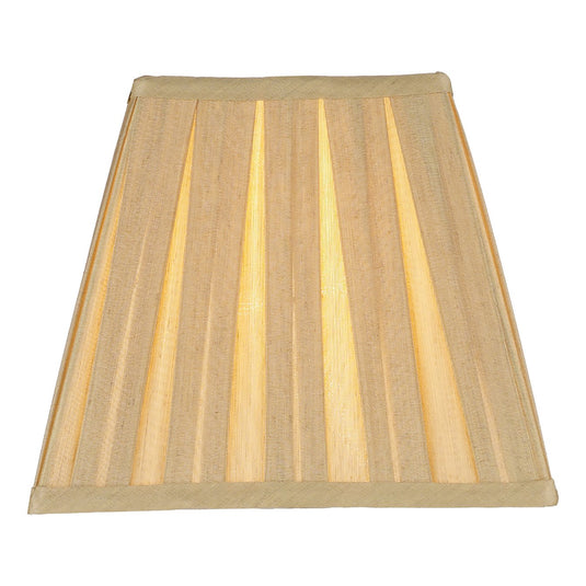 Dar Lighting TAY4075RS-X Taylor Gold Faux Silk Tapered Square Shade 22cm - 37030