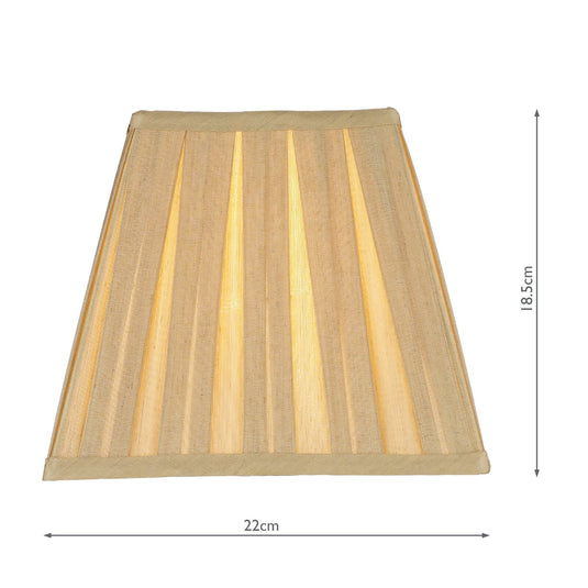 Dar Lighting TAY4075RS-X Taylor Gold Faux Silk Tapered Square Shade 22cm - 37030