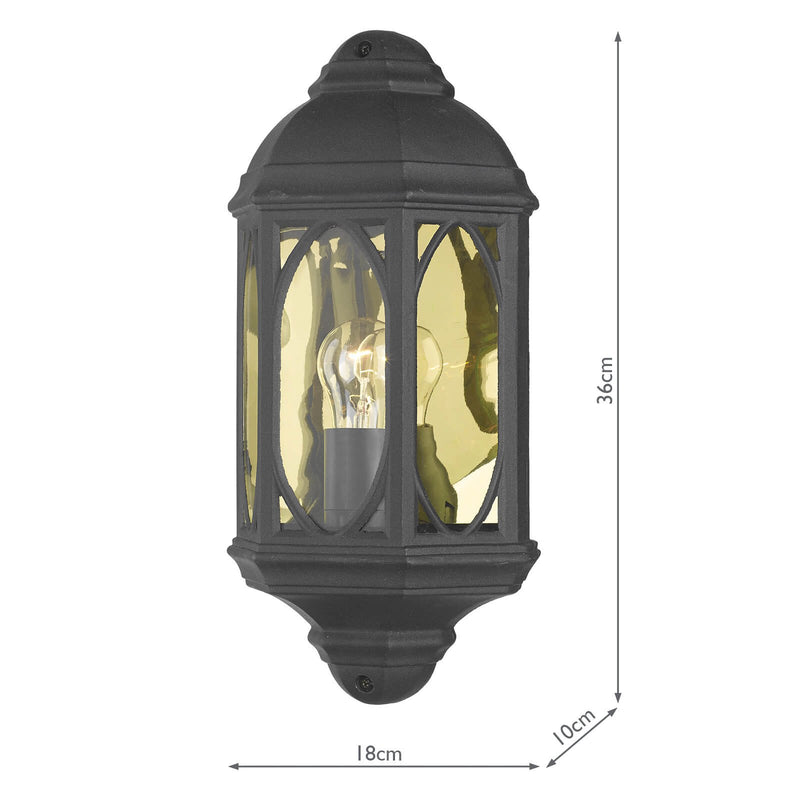 Load image into Gallery viewer, Dar Lighting TEN2122 Tenby Wall Light Black IP43 - 4172
