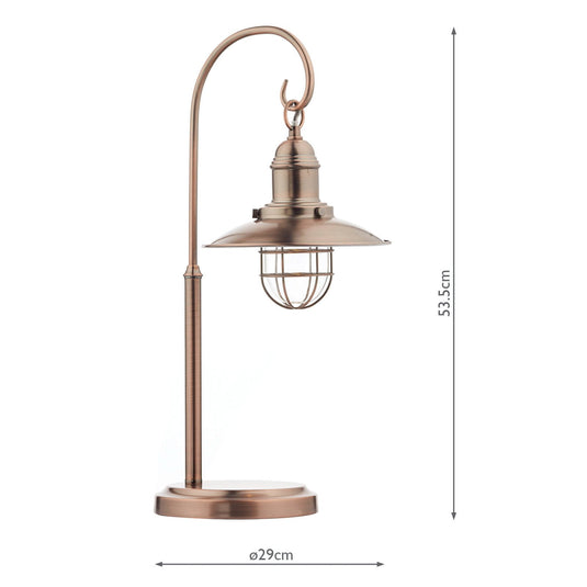 Dar Lighting TER4264 Terrace Table Lamp Copper - 19541