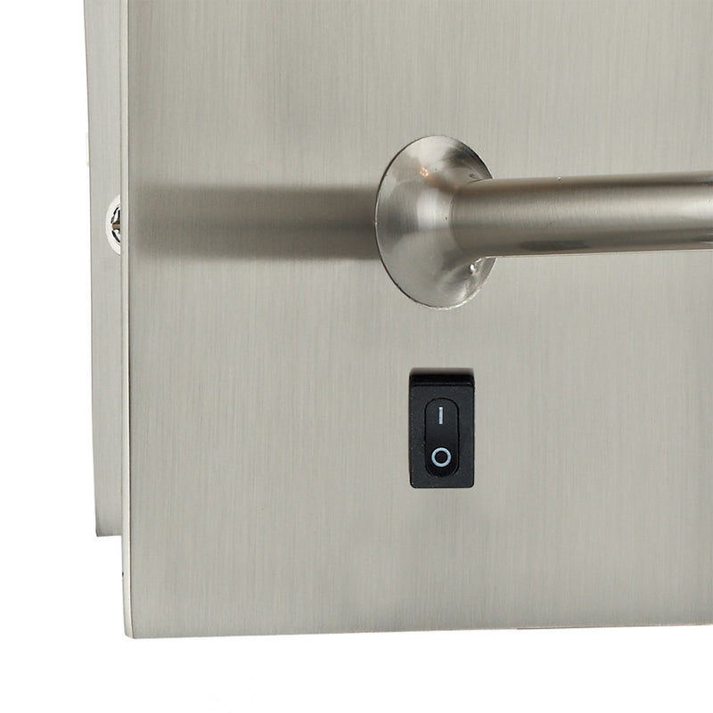 Load image into Gallery viewer, Dar Lighting TIB0746 Tibet Wall Bracket Satin Chrome complete with Shade - 35444
