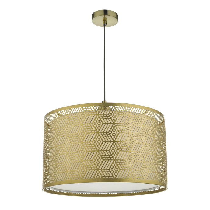 Dar Lighting TIN6535 Tino Easy Fit Pendant Shade Gold - 35448