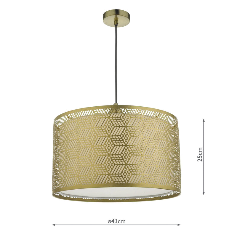 Load image into Gallery viewer, Dar Lighting TIN6535 Tino Easy Fit Pendant Shade Gold - 35448
