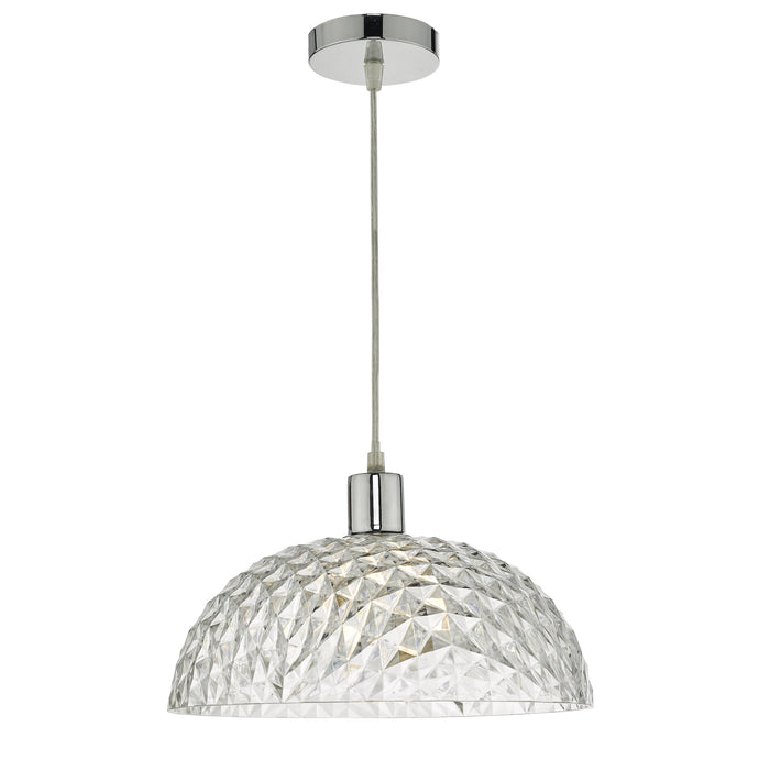 Dar Lighting TOB6508 Tobin Easy Fit Clear Faceted Acrylic Small - 24975