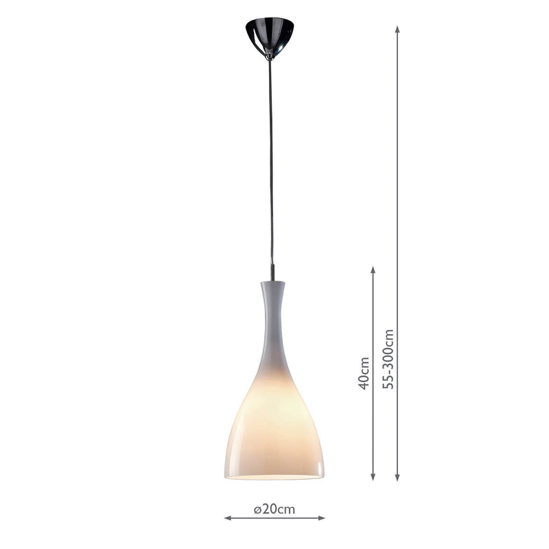 Load image into Gallery viewer, Dar Lighting TON862 Tone Pendant White - 11568
