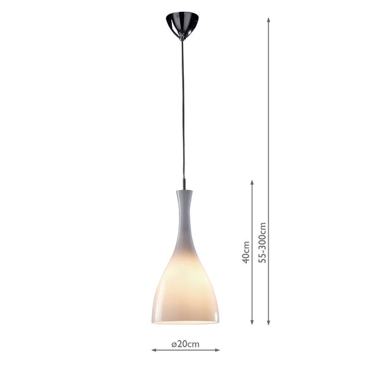 Dar Lighting TON862 Tone Pendant White - 11568