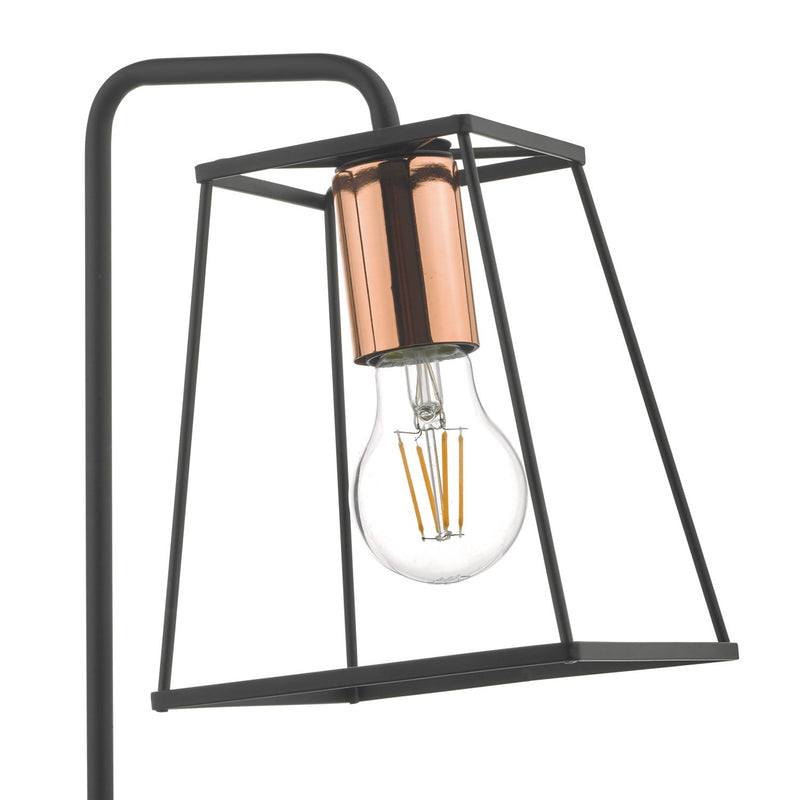 Load image into Gallery viewer, Dar Lighting TOW4122 Tower Table Lamp Black &amp; Copper - 35454
