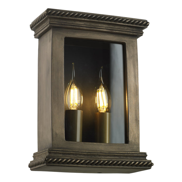 David Hunt Lighting TRU2163 TRURO Outdoor double wall light in bronze