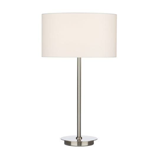 Dar Lighting TUS4046 Tuscan Table Lamp Base Only Satin Chrome - 14953