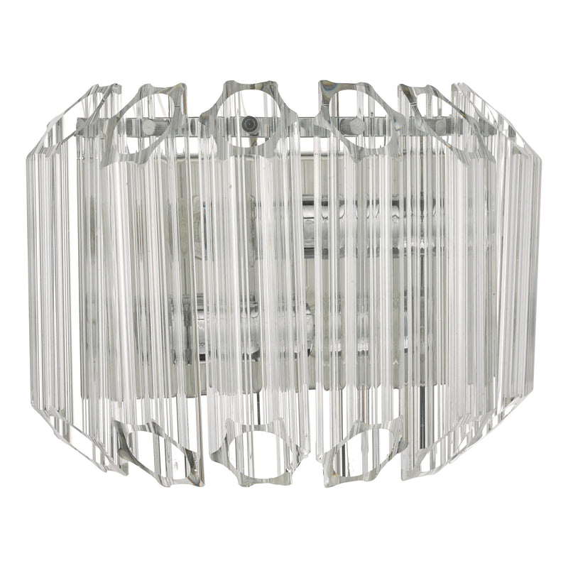 Load image into Gallery viewer, Dar Lighting TUV0908 Tuvalu 2 Light Wall Light Glass &amp; Polished Chrome - 35462
