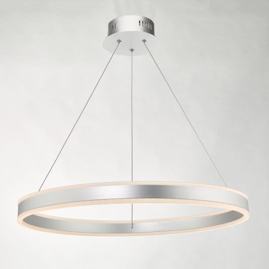 Dar Lighting TYB0132 Tybalt Pendant Silver & Acrylic LED - 35466