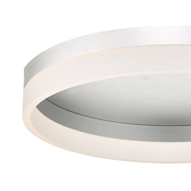 Load image into Gallery viewer, Dar Lighting TYB5032 Tybalt Flush Silver &amp; Acrylic LED - 23792
