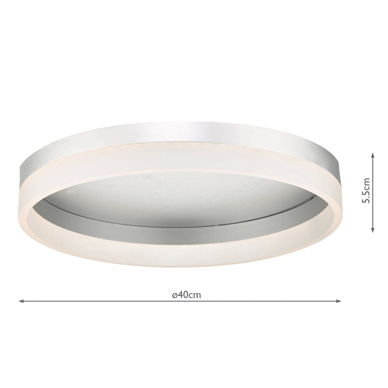 Load image into Gallery viewer, Dar Lighting TYB5032 Tybalt Flush Silver &amp; Acrylic LED - 23792
