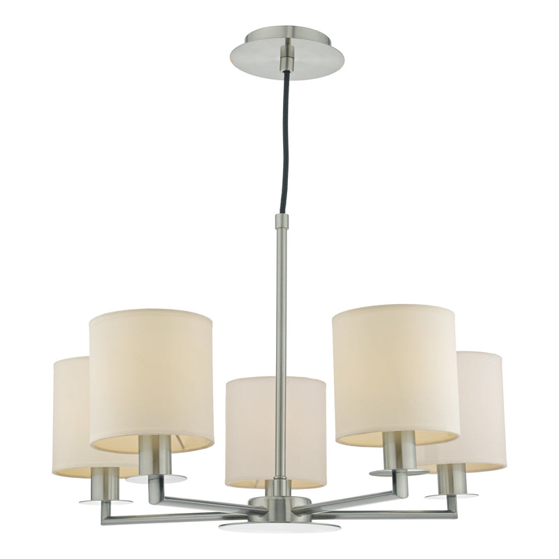 Load image into Gallery viewer, Dar Lighting TYL0538 Tyler 5lt Pendant Satin Nickel - 35469
