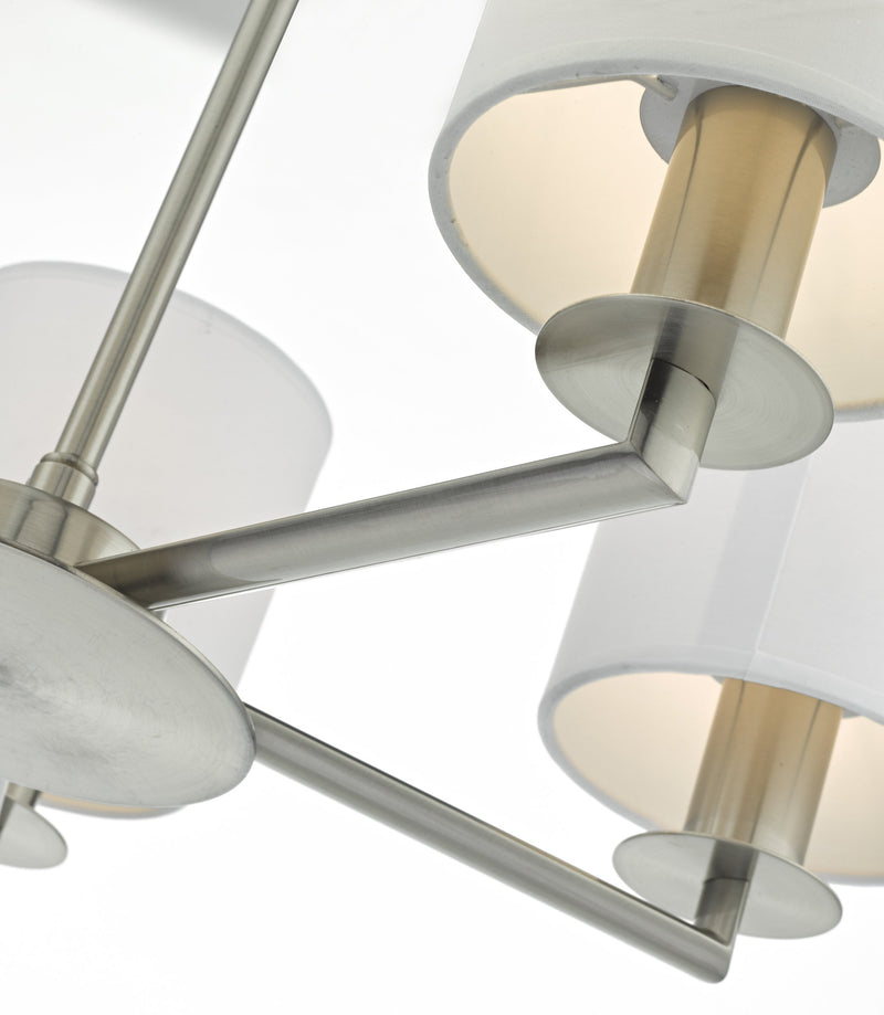 Load image into Gallery viewer, Dar Lighting TYL0538 Tyler 5lt Pendant Satin Nickel - 35469
