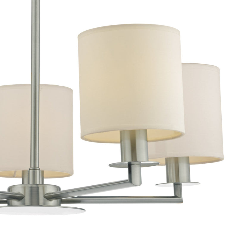 Load image into Gallery viewer, Dar Lighting TYL0538 Tyler 5lt Pendant Satin Nickel - 35469
