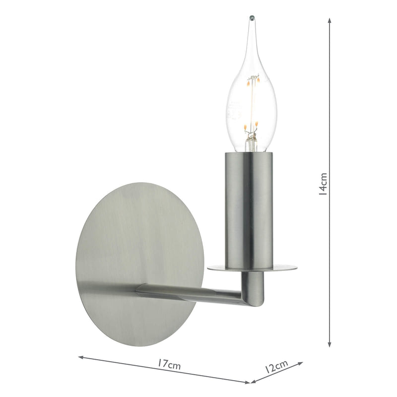 Load image into Gallery viewer, Dar Lighting TYL0738 Tyler Wall Light Satin Nickel - 35471
