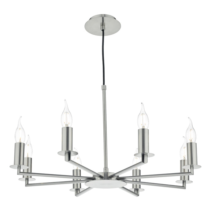 Dar Lighting TYL0838 Tyler 8lt Pendant Satin Nickel - 35473