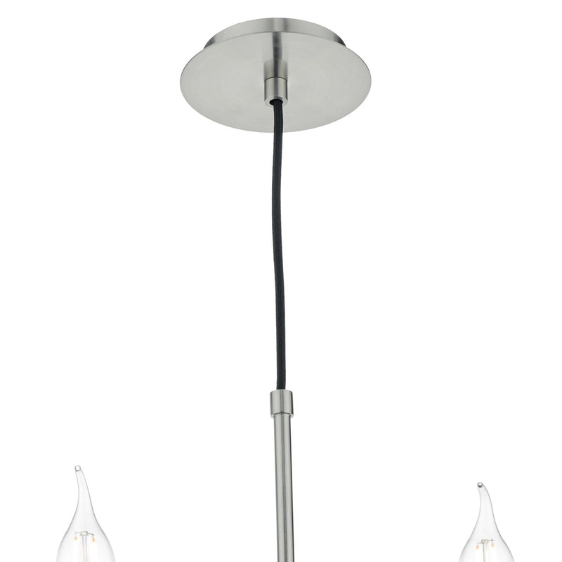 Load image into Gallery viewer, Dar Lighting TYL0838 Tyler 8lt Pendant Satin Nickel - 35473

