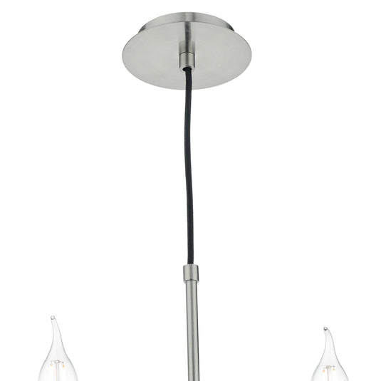 Dar Lighting TYL0838 Tyler 8lt Pendant Satin Nickel - 35473