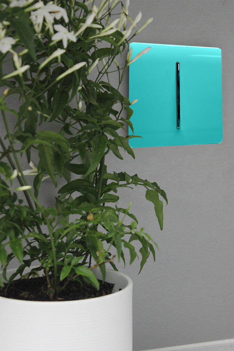 Load image into Gallery viewer, Trendi Switch ART-SS2BT, Artistic Modern 1 Gang 2 Way 10 Amp Rocker Bright Teal Finish, BRITISH MADE, (25mm Back Box Required), 5yrs Warranty - 53995
