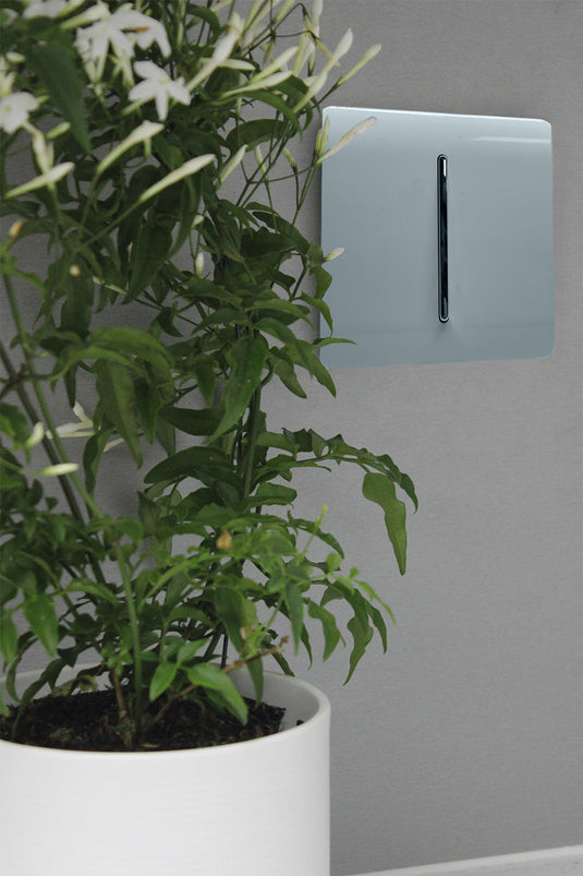 Trendi Switch ART-SS2CG, Artistic Modern 1 Gang 2 Way 10 Amp Rocker Cool Grey Finish, BRITISH MADE, (25mm Back Box Required), 5yrs Warranty - 53996
