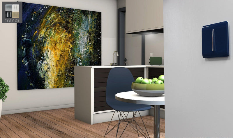 Load image into Gallery viewer, Trendi Switch ART-SS2OB, Artistic Modern 1 Gang 2 Way 10 Amp Rocker Ocean Blue Finish, BRITISH MADE, (25mm Back Box Required), 5yrs Warranty - 54005

