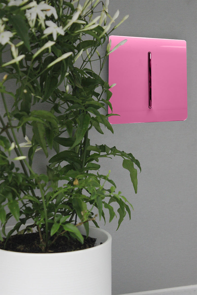 Load image into Gallery viewer, Trendi Switch ART-SS2PK, Artistic Modern 1 Gang 2 Way 10 Amp Rocker Pink Finish, BRITISH MADE, (25mm Back Box Required), 5yrs Warranty - 54007
