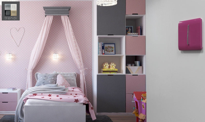 Load image into Gallery viewer, Trendi Switch ART-SS2PK, Artistic Modern 1 Gang 2 Way 10 Amp Rocker Pink Finish, BRITISH MADE, (25mm Back Box Required), 5yrs Warranty - 54007
