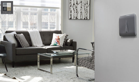 Trendi Switch ART-SS2SI, Artistic Modern 1 Gang 2 Way 10 Amp Rocker Silver Finish, BRITISH MADE, (25mm Back Box Required), 5yrs Warranty - 24213