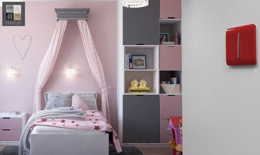 Trendi Switch ART-SS9SB, Artistic Modern 1 Gang 3 Way Intermediate Strawberry Finish, BRITISH MADE, (25mm Back Box Required), 5yrs Warranty - 54175