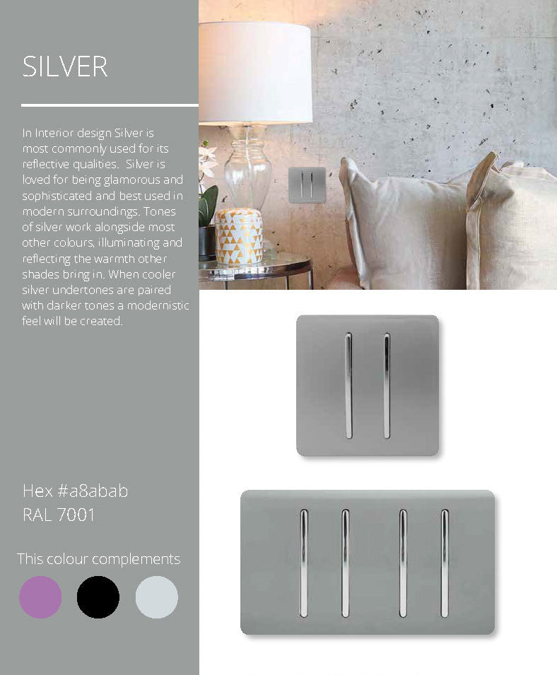 Load image into Gallery viewer, Trendi Switch ART-SS6SI, Artistic Modern 3 Gang 2 Way 10 Amp Rocker Silver Finish, BRITISH MADE, (25mm Back Box Required), 5yrs Warranty - 24221
